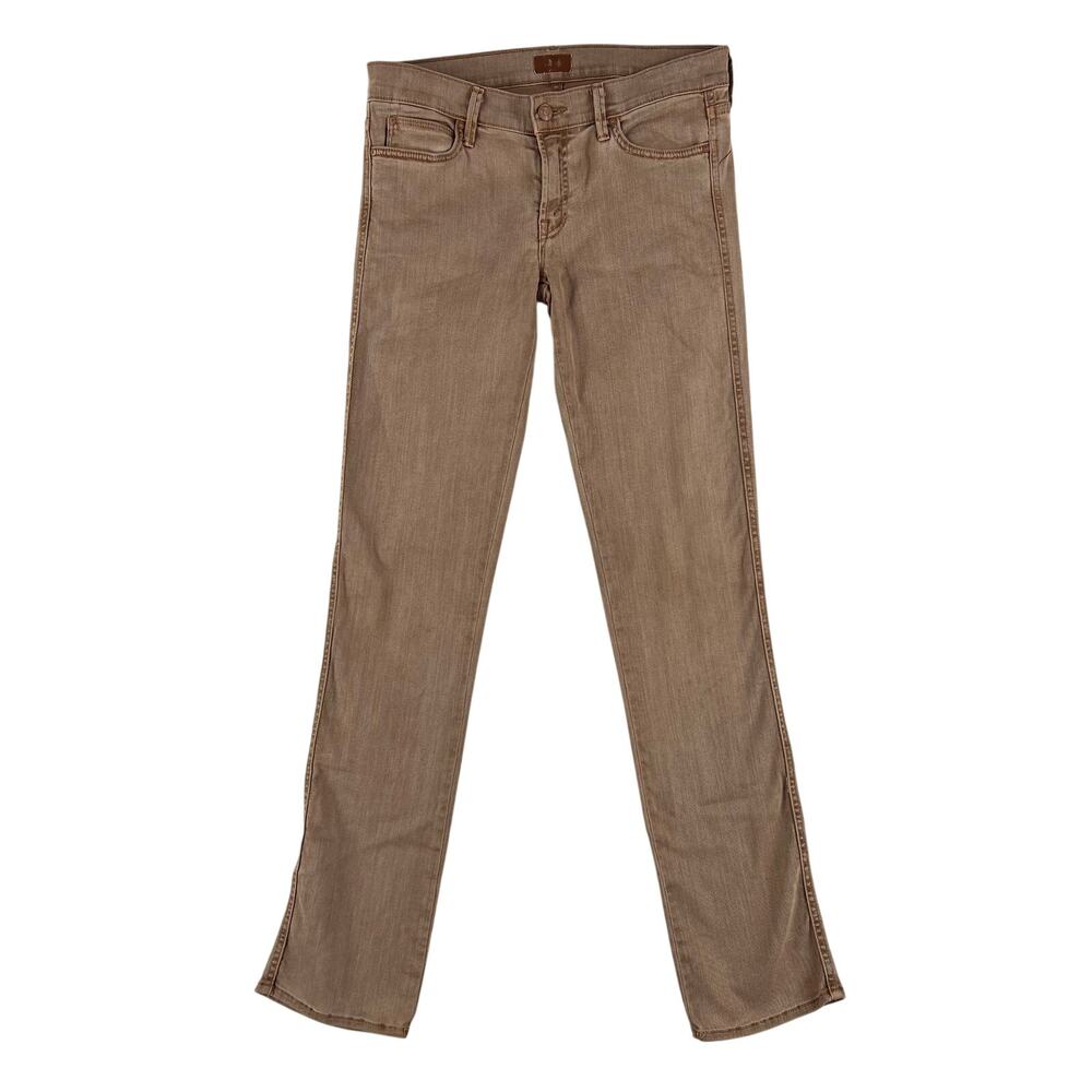 Mother WMNS Jeans The Rascal POP SZ 28 Creamy Cafe Straight Leg Low Rise